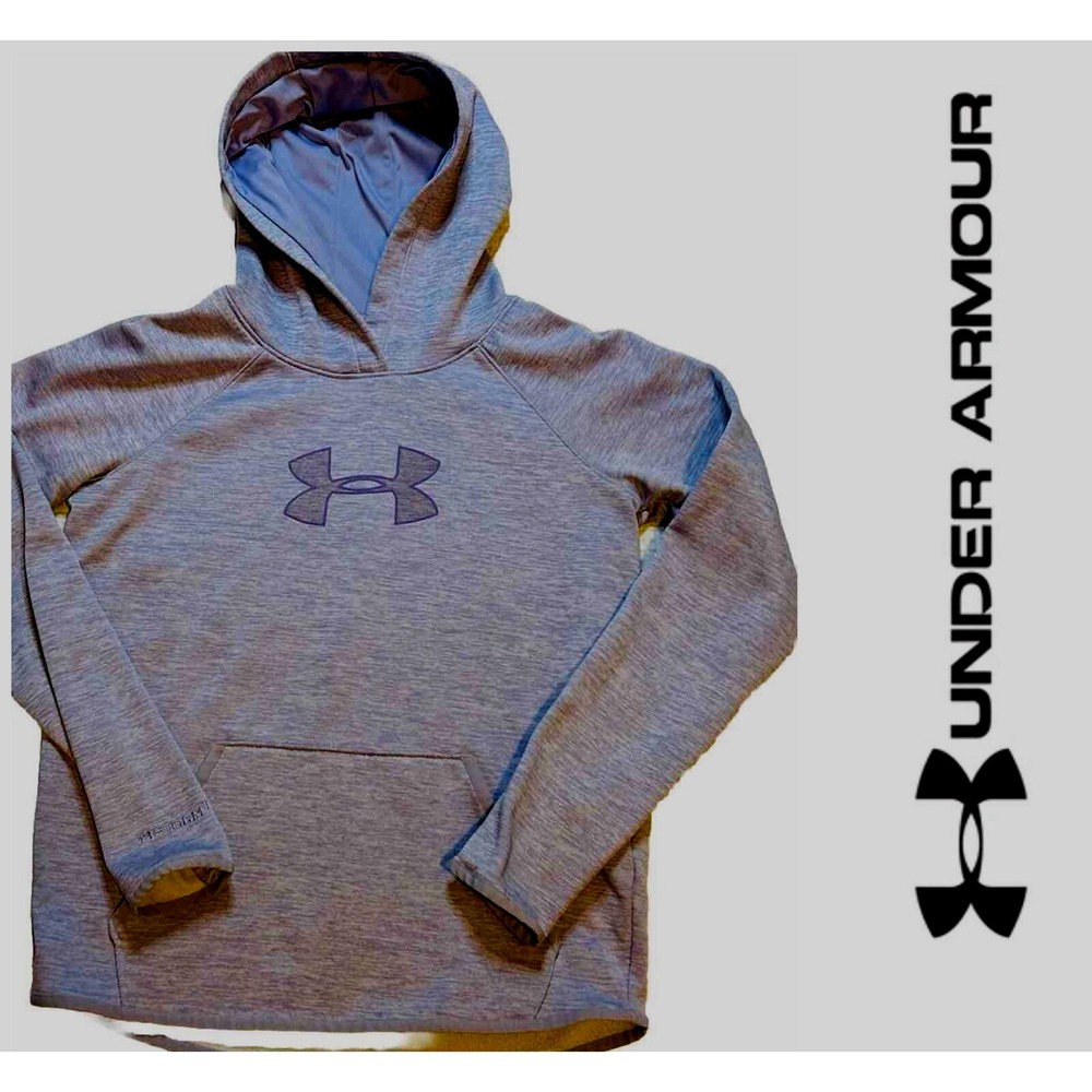Under Armour Storm 1 Women's XS - PURPLE - Cold Gear Hooded Pullover Sweatshirt